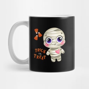 Trick or treat Funny cute mummy Halloween cute scary little ghost Mug